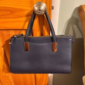 Elegant Navy Leather Handbag